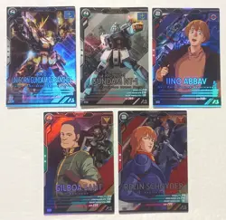 Lot of 5 Japanese Mobile Suit Gundam Arsenal Base Master Rare Card set - Image 1