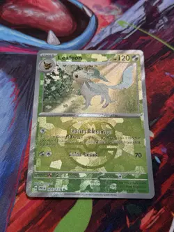 Leafeon 005/131 Masterball Reverse Holo Prismatic Evolution Pokemon Card - Image 3