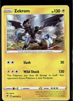 Pokemon Zekrom 060/185 Vivid Voltage Holo Rare 2 Card Lot - Image 1