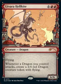 1x Utvara Hellkite - Halo Foil Light Play MTG Magic - Kid Icarus - - Image 1