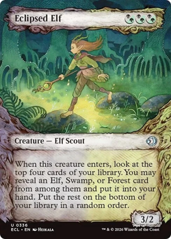 Showcase ECLIPSED ELF mtg NM-M Lorwyn Eclipsed - Image 1