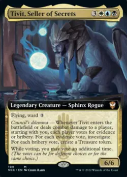 [1x] Tivit, Seller of Secrets - Foil - Extended Art Near Mint, English New Capen - Image 1