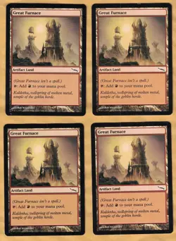 4x Great Furnace (Mirrodin, Common, English, 2003) MTG 4 - Image 1