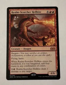 MTG Realm-Scorcher Hellkite - Wilds of Eldraine LP - Image 1