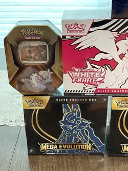 Pokemon ETB Sealed Box Lot Of 6 Mega Evolution,Phantasmal,Twilight, Black Bolt - Image 2