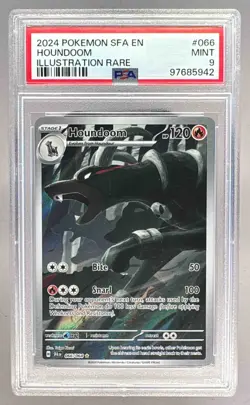 97685942 Houndoom 2024 Pokemon Scarlet Violet Shrouded Fable #66 PSA 9 - Image 1