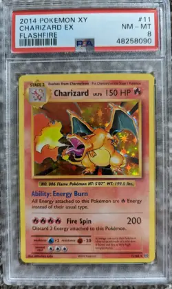 2016 Pokemon XY Evolutions #11 Charizard Holo PSA 8 Near Mint - Mint - Image 1