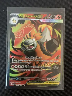 Pokemon TCG English Me01: Mega Evolution 156/132 Holo Mega Camerupt ex - Image 1