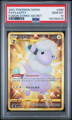 Flaaffy #280 Full Art Secret Rare 2021 Pokemon Fusion Strike PSA 10 Gem Mint - Image 1