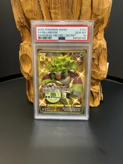 Pokemon Rillaboom #197 Secret Rare Foil PSA 10 Darkness Ablaze Full Art 2020 - Image 1