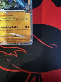 Pokemon Team Rocket's Tyranitar 096/182 Destined Rivals Prerelease Stamped Holo - Image 3