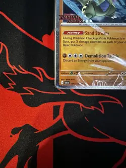 Pokemon Team Rocket's Tyranitar 096/182 Destined Rivals Prerelease Stamped Holo - Image 4