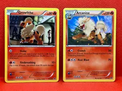 Pokemon Tcg Growlithe 10/99 & Arcanine 13/99 Next Destinies Non Holo - Image 1