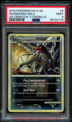 Pokemon Heartgold & Soulsilver League Promo Houndoom #5 PSA 9 - Image 1