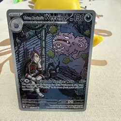Pokemon Team Rocket's Weezing 199/182 Sv10 Destined Rivals Full Art Holo 130 HP - Image 1