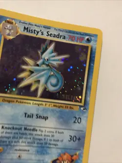 Misty's Seadra PRERELEASE Gym Heroes - Holo Rare 9/132 WOTC Card NM Pokemon TCG - Image 2
