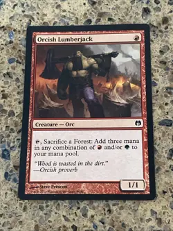 Orcish Lumberjack 44 Duel Decks: Heroes vs. Monsters Regular MTG TCG CARD NM - Image 1