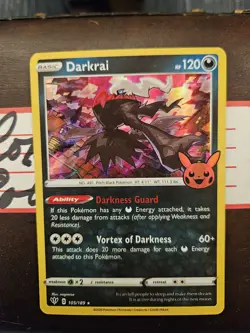 Pokemon Darkrai Cosmo Holo Darkness Ablaze 105/189 TCG Card - Image 1