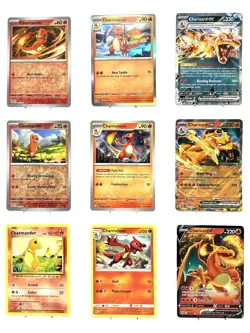 CHARIZARD Evolution Line | 9 Card Lot | Charmander Charmeleon | NM/M - Image 1