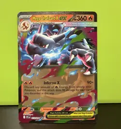 Pokemon Mega Charizard X ex Double Rare Holo Card 013/094 Phantasmal Flames 360… - Image 1