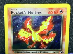 Pokemon TCG Rockets Moltres Holo Rare Card 12/132 Gym Heroes Unlimited LP - Image 4