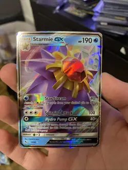 Starmie GX 14/68 Pokemon Hidden Fates Sun & Moon Ultra Rare Holo Card NM - Image 1