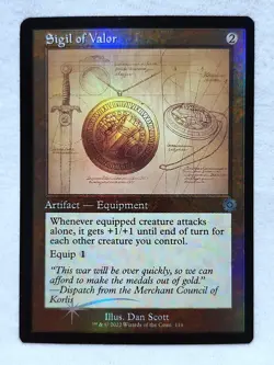 Sigil of Valor 116 Foil The Brothers' War Retro Artifacts Magic: The Gathering - Image 1
