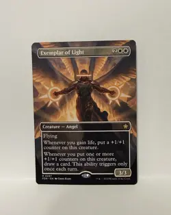 Exemplar of Light Borderless NM RARE MTG 297 Foundations FDN White Angel Regular - Image 1