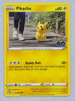 Pikachu 027/078 Common Pokemon GO Pokemon Near Mint - Image 1