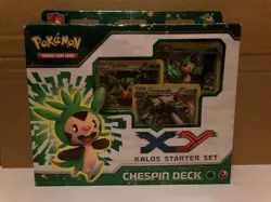 Pokemon TCG Pokemon Kalos Starter Chespin Deck Complete Open Box and Pack - Image 1