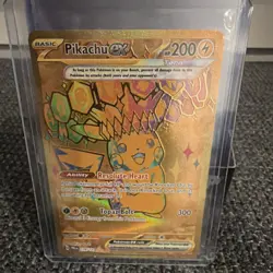 Pokemon Pikachu ex Sv: Prismatic Evolutions Hyper Rare Full Art Holo 179/131 - Image 1