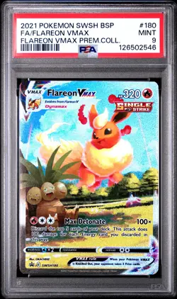 Fa/Flareon Vmax Pokemon Swsh Black Star Promo 180 PSA 9 - Image 1