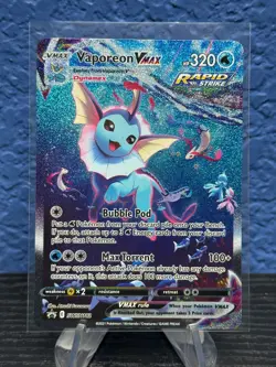 Vaporeon VMAX SWSH182 - Sword & Shield Black Star Promo Alt Art Pokemon - NM - Image 1