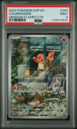 2023 Pokemon SVP EN Charmander Obsidian Flames ETB Promo PSA 9 - Image 1
