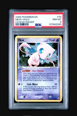 Mew 10/92 Pokemon EX Legend Maker Holo PSA 8 NM-M VERY CLEAN - Image 1