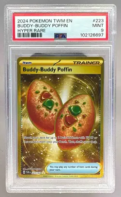 102126697 Buddy-Buddy Poffin 2024 Pokemon Twilight Masquerade #223 PSA 9 - Image 1