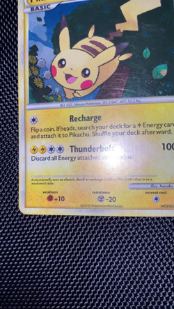 Pikachu HGSS03 Holo Bleed Swirl Pokemon TCG: 2010 HGSS Black Star Promo MP/LP - Image 2