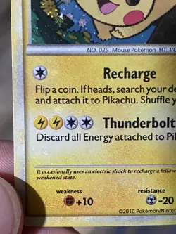 Pikachu HGSS03 Holo Bleed Swirl Pokemon TCG: 2010 HGSS Black Star Promo MP/LP - Image 4