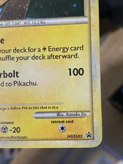 Pikachu HGSS03 Holo Bleed Swirl Pokemon TCG: 2010 HGSS Black Star Promo MP/LP - Image 5