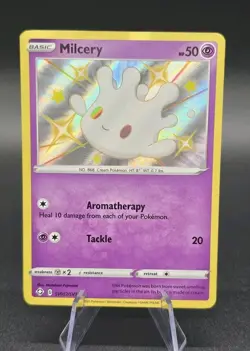 Milcery SV057/SV122 Shiny Vault Holo Pokemon TCG 2021 Shining Fates Shiny Rare - Image 1