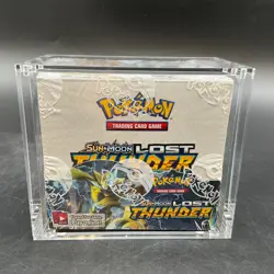 Pokemon TCG Sun & Moon Lost Thunder Booster Box SEALED w/Acrylic - Image 1