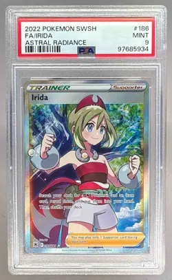 97685934 Irida 2022 Pokemon Sword & Shield Astral Radiance #186 PSA 9 - Image 1
