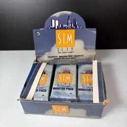 Sim City The Card Game Open Box Of Booster Packs Contains 27 Sealed Packs - Image 1
