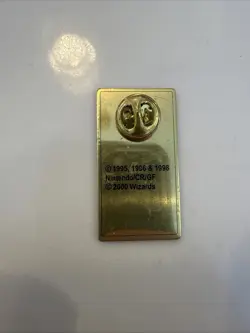 Pokemon League Kanto Gym Badge Pin 2000 WOTC Card Giovanni Earth Feather - Image 2