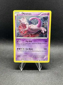 Mewtwo XY101 2015 XY Black Star Promo Pokemon Card Cosmos Holo Exclusive - Lp - Image 1