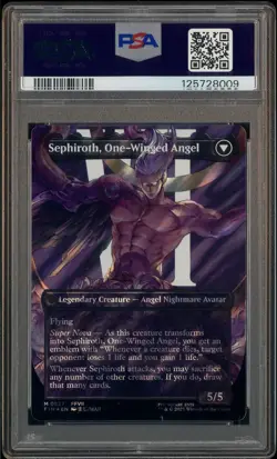 2025 MTG Final Fantasy En Char Borderless Surge Foil #0527 Sephiroth PSA 10 - Image 3