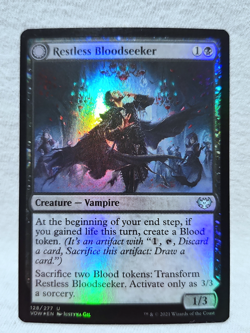 Restless Bloodseeker/Bloodsoaked Reveler 128/277 Foil Innistrad: Crimson Vow - Image 3