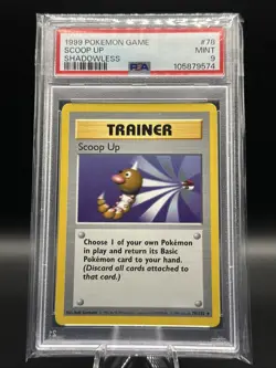 1999 Pokemon Game Scoop Up Shadowless #78 PSA 9 Mint - Image 1