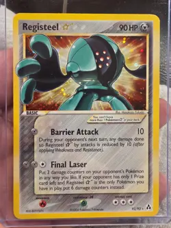 Private offer Pokemon Registeel Gold Star 92/92 EX Legend Maker Holo Ultra Rare - Image 1