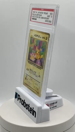 1998 Pokemon Japanese Promo Pikachu Birthday White Star 2nd Anniversary PSA 9 - Image 2